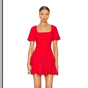 Elegant Red Lace Dress